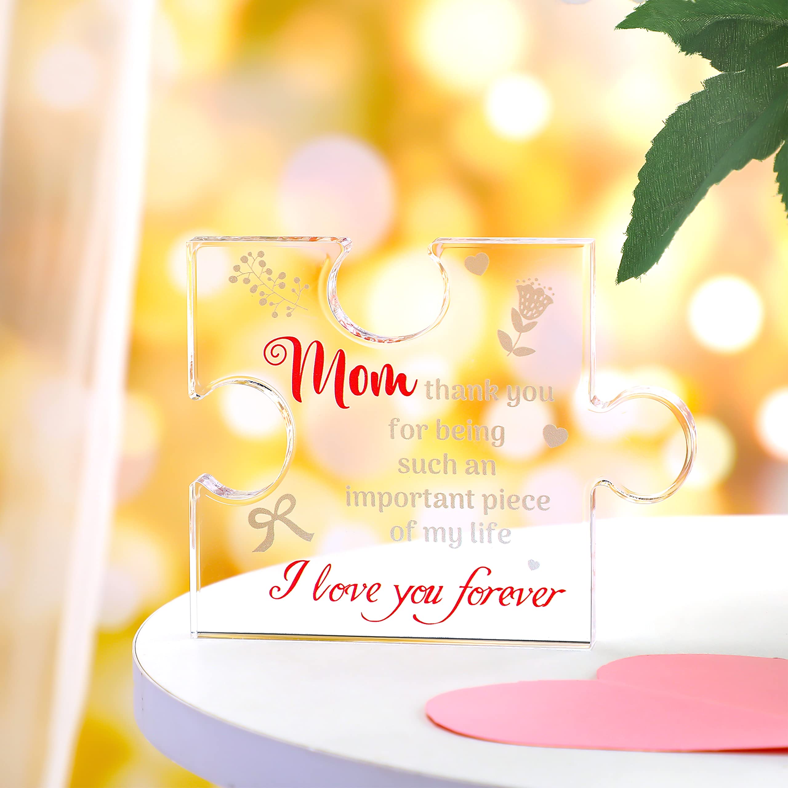 Chitidr Mom Puzzle Pieces Gifts from Daughter Son Acrylic