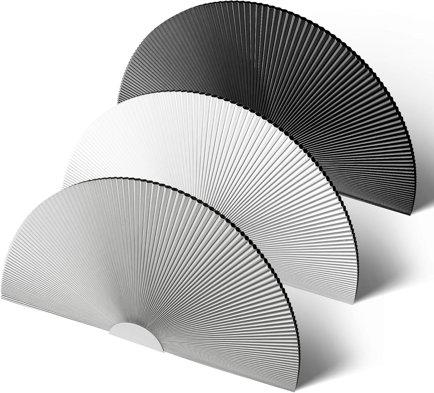 Arch Window Shades Blackout Half Circle Cordless Cellular Shades No Drill Half Moon Honeycomb Blinds for Indoor Window Thermal Insulation Noise Reduction,Blackout-White,36 Radius