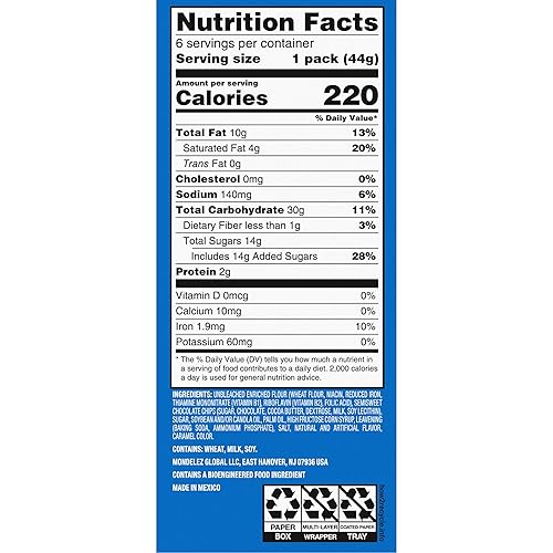 Miniatura 292 de CHIPS AHOY! Mini galletas originales con chispas de chocolate, 12 Go-Paks