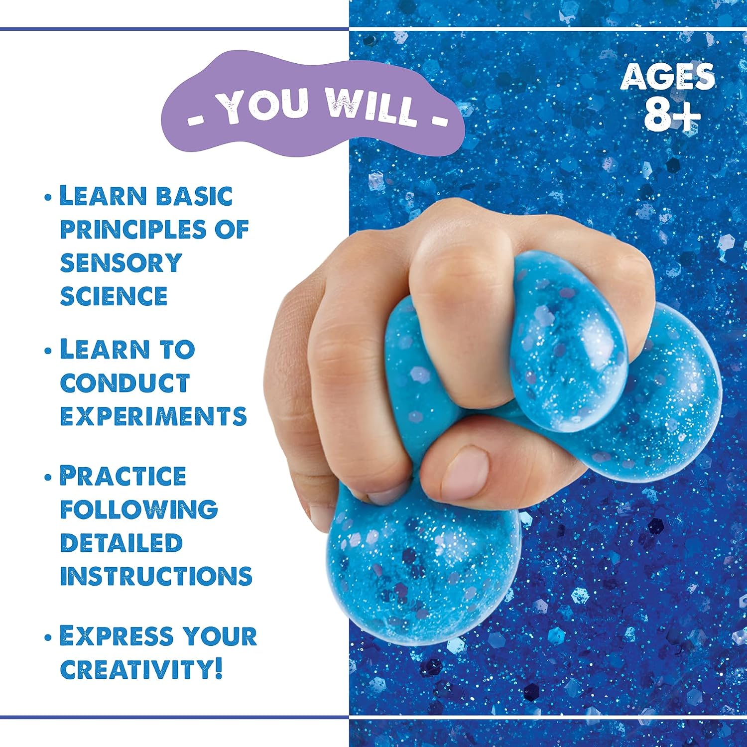 MindWare Science Academy Squishy Ball Science Kit - Kids & Teens Make 3 Squishy Ball Stress Toys with Our 20pc Set - Wild & Weird Experiments for Boys & Girls - Great Educational Gift