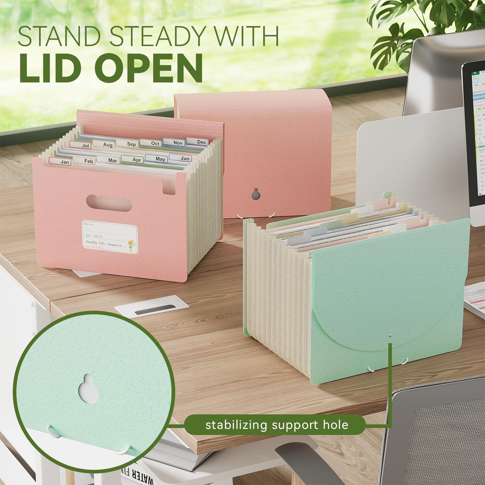Amazon.com: EcoStash Accordion File Organizer, 12-Pocket Wheat