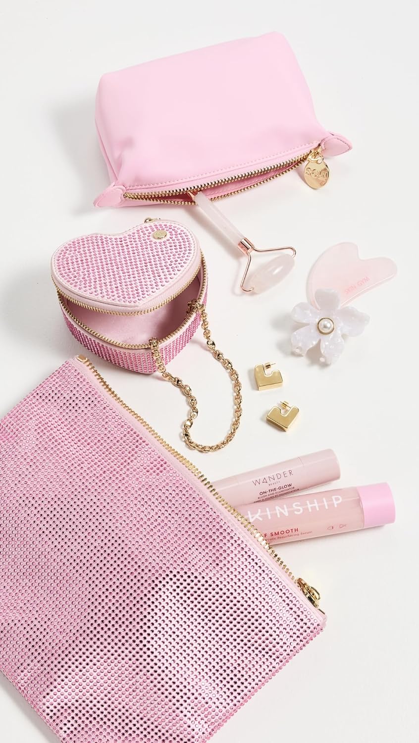 Stoney Clover Lane Women's Flat Pouch, Pink Sparkle, One Size - Image 3