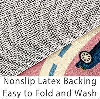 Vista 6 de Alfombra de juego para niños, alfombra de automóvil de Hopscotch de 5 x 8 pies, extra grande para dormitorio de niñas, aula, aprendizaje educativo