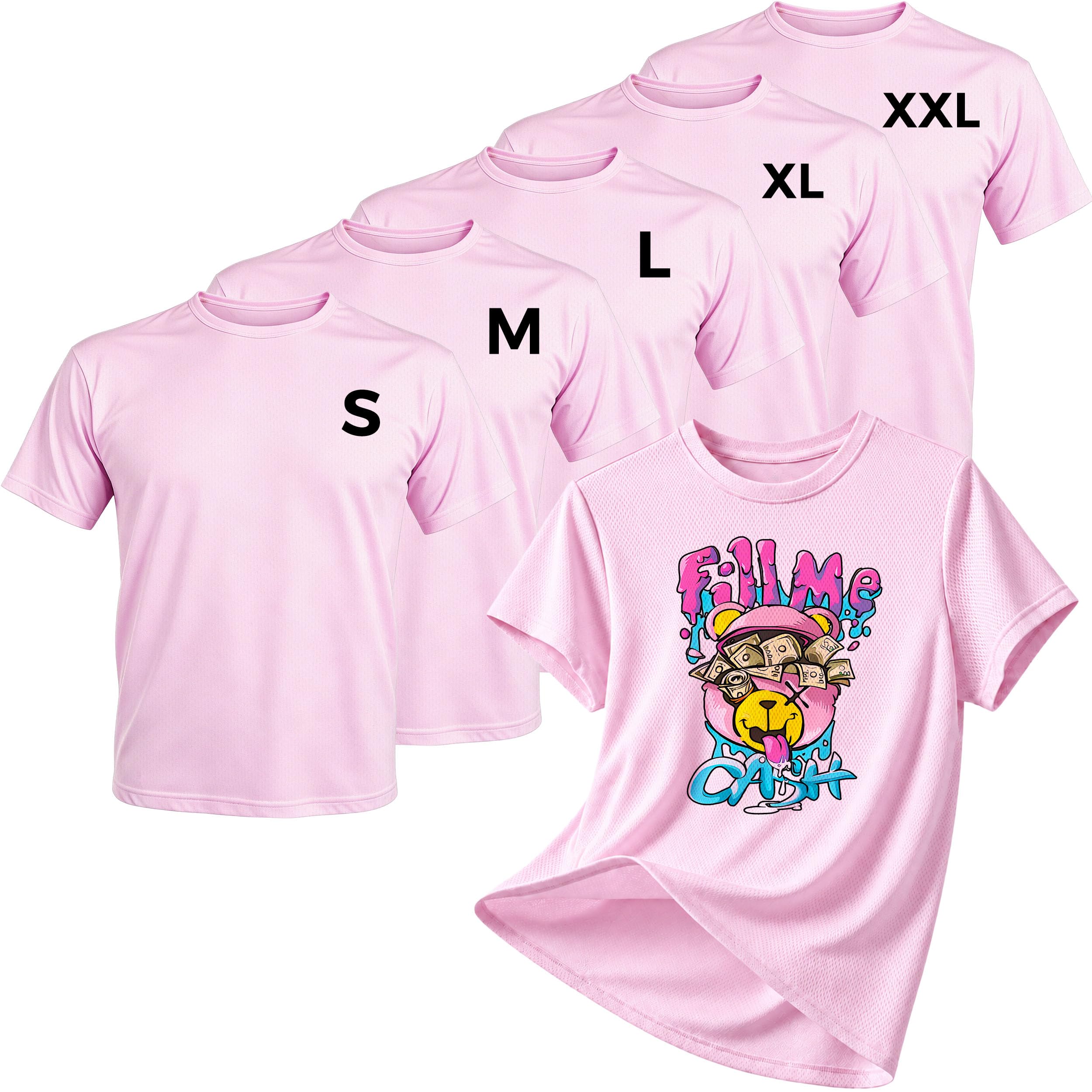 Quick Dry Sublimation Shirts Blanks Bulk 5 Pack Unisex S-2XL