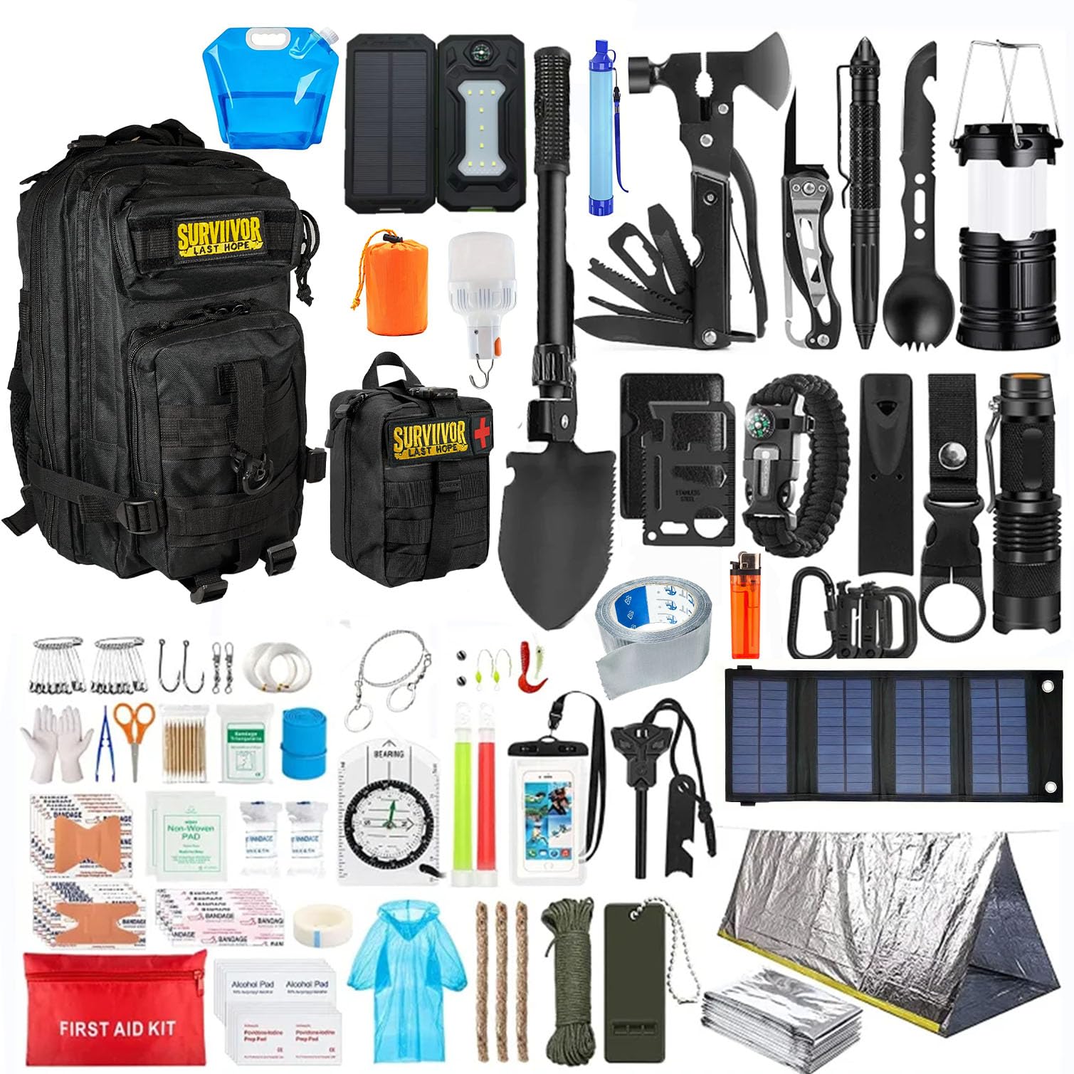 Kit di Sopravvivenza Avanzato - Zaino di Emergenza con Accessori Outdoor (Z2standard)