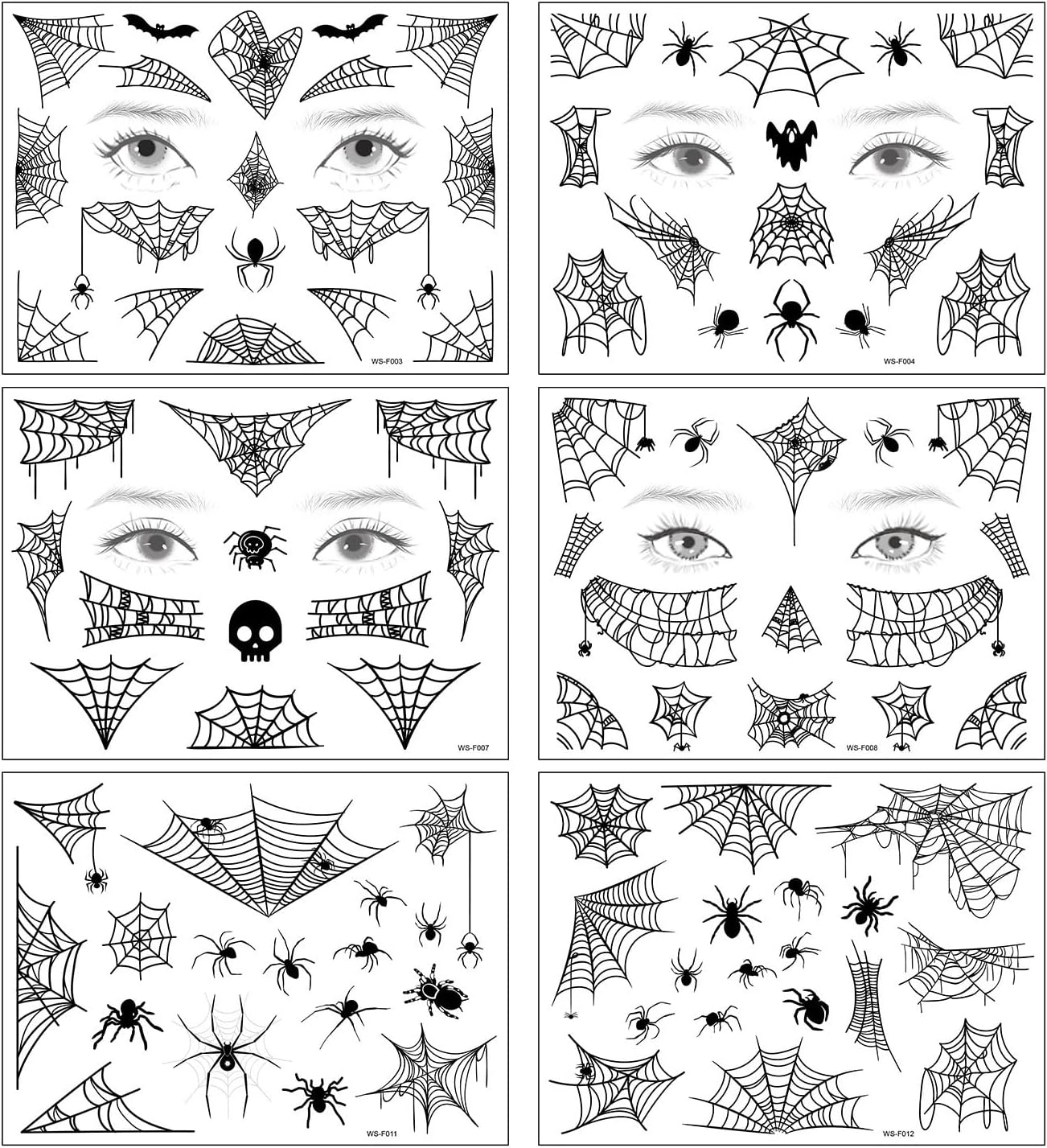 Halloween Tattoos Halloween Face Tattoos Halloween Face Stickers