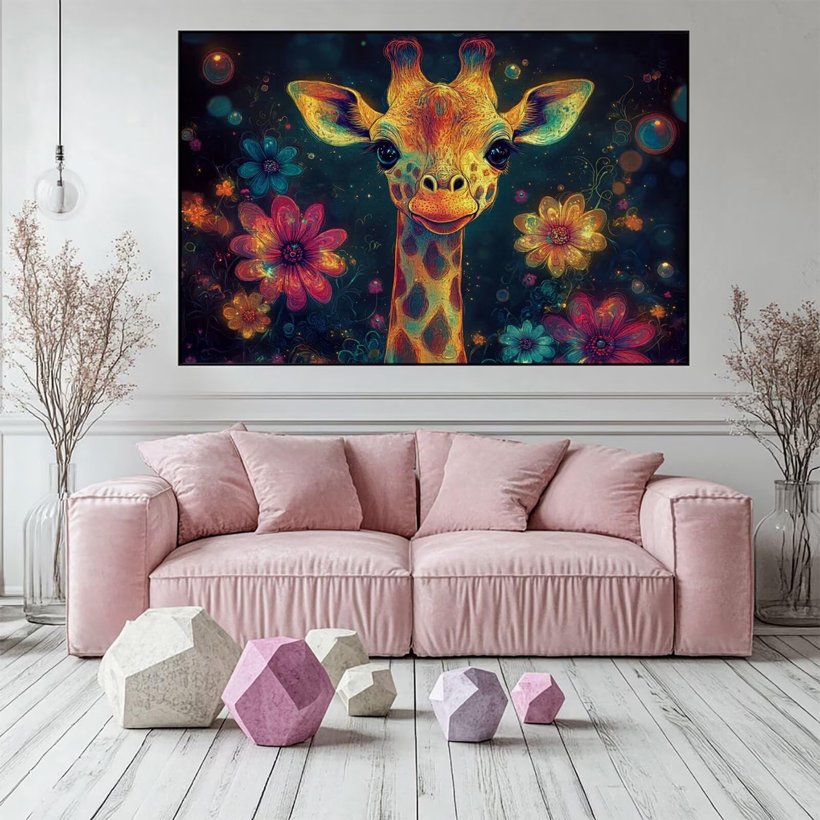 Puzzle 3000 elementów żyrafa puzzle dla dorosłych kwiaty 122 x 81 cm unikalne rzemiosło klasyczne 3D drewniana układanka do rodzinnych gier biznesowych, układanka zrób to sam do dekoracji ścian domu