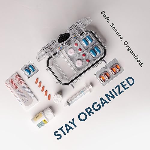 Miniatura 4 de 52 contenedores de almacenamiento médicos personales con cierre  Contenedor con cerradura para almacenar medicamentos mientras estás en la carretera
