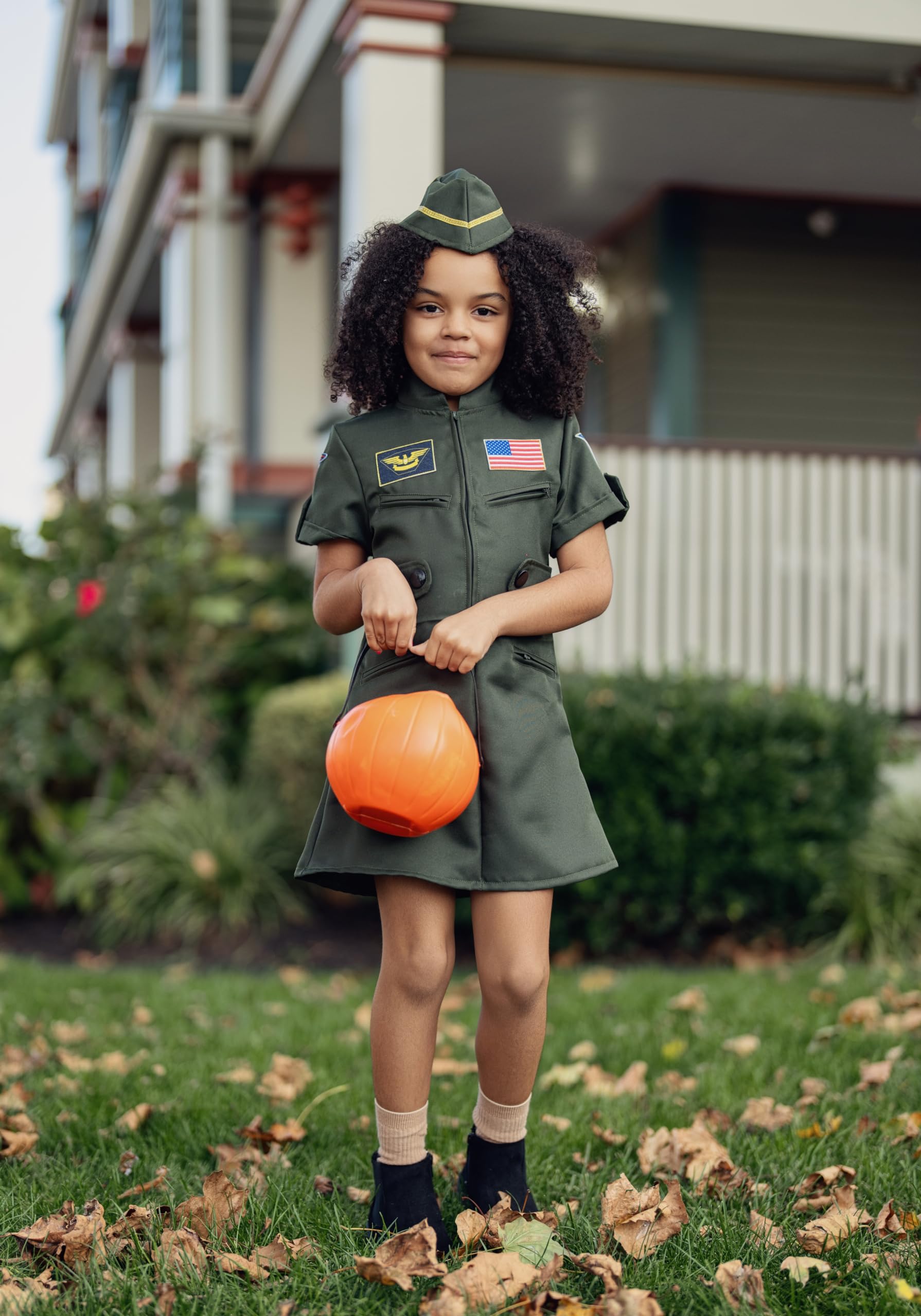 Dress Up America Fighter Pilot Costume for Girls - Air Force Fighter Girls Pilot Costume - Top Gun Pilot Costume for Girls - Image 3