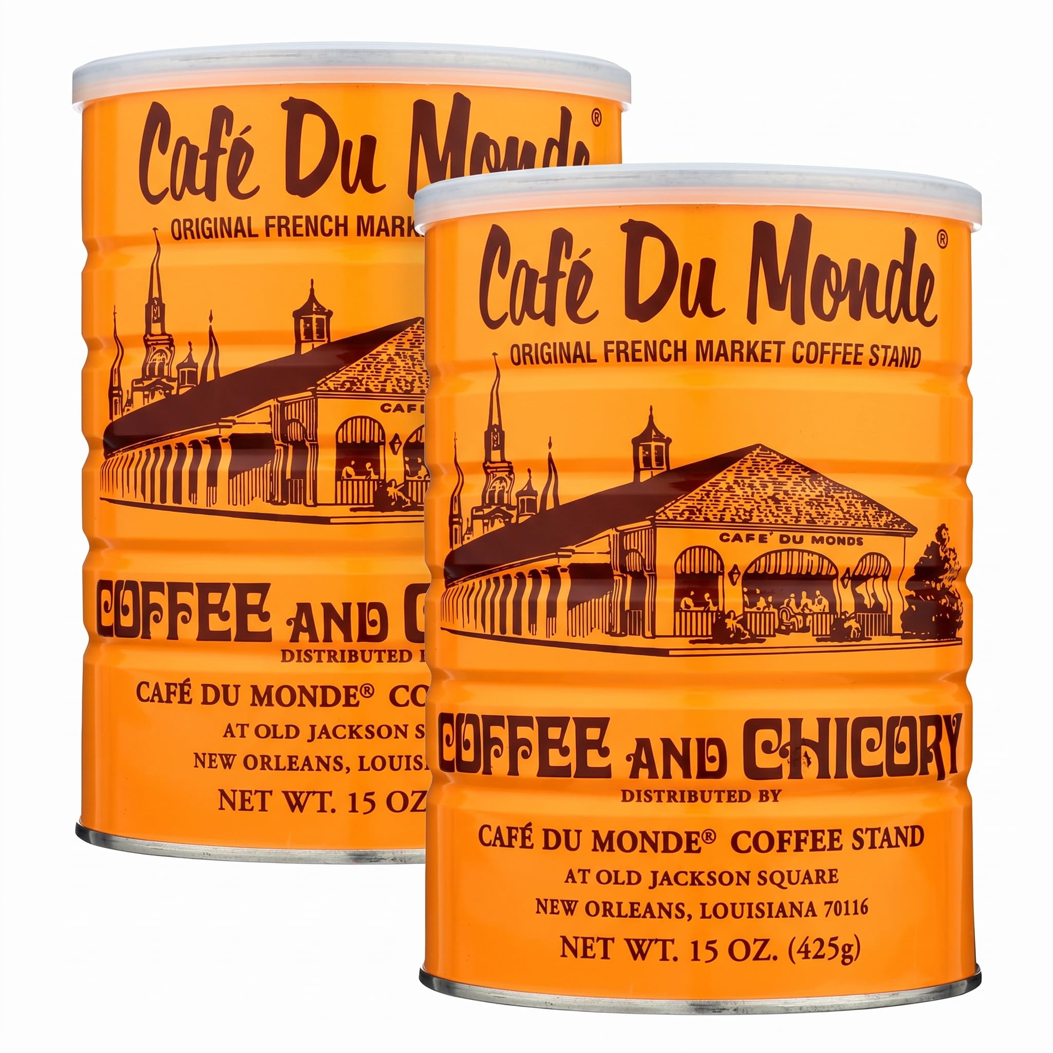 Cafe Du Monde Coffee Chicory | Ground | 15 Ounce | Pack of 2
