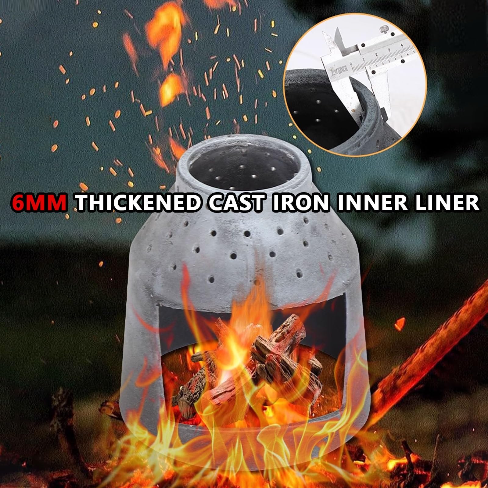Stufa A Pellet Forno Da Campeggio Stufa A Legna Con Forno Include Canna Fumaria Da 200 Cm E Due Finestre Di Ispezione Design Completamente Saldato