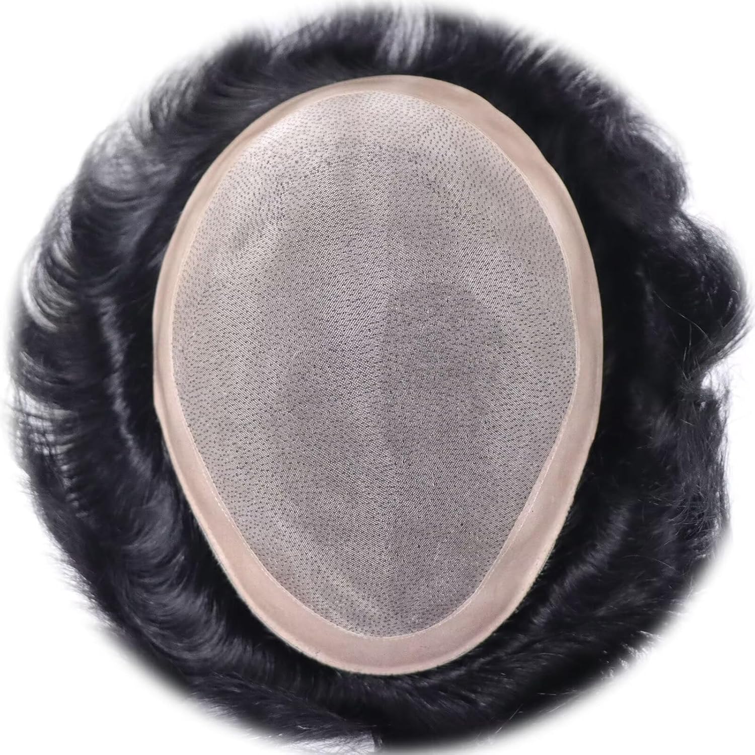 blazingfire Mens Toupee Hair Piece System for Men Indian Human Hair Fine Mono with Npu Protesis Capilar hombre Hair Replacement Wig Male Toupee Hairpiece 6x9 Inch Black Color