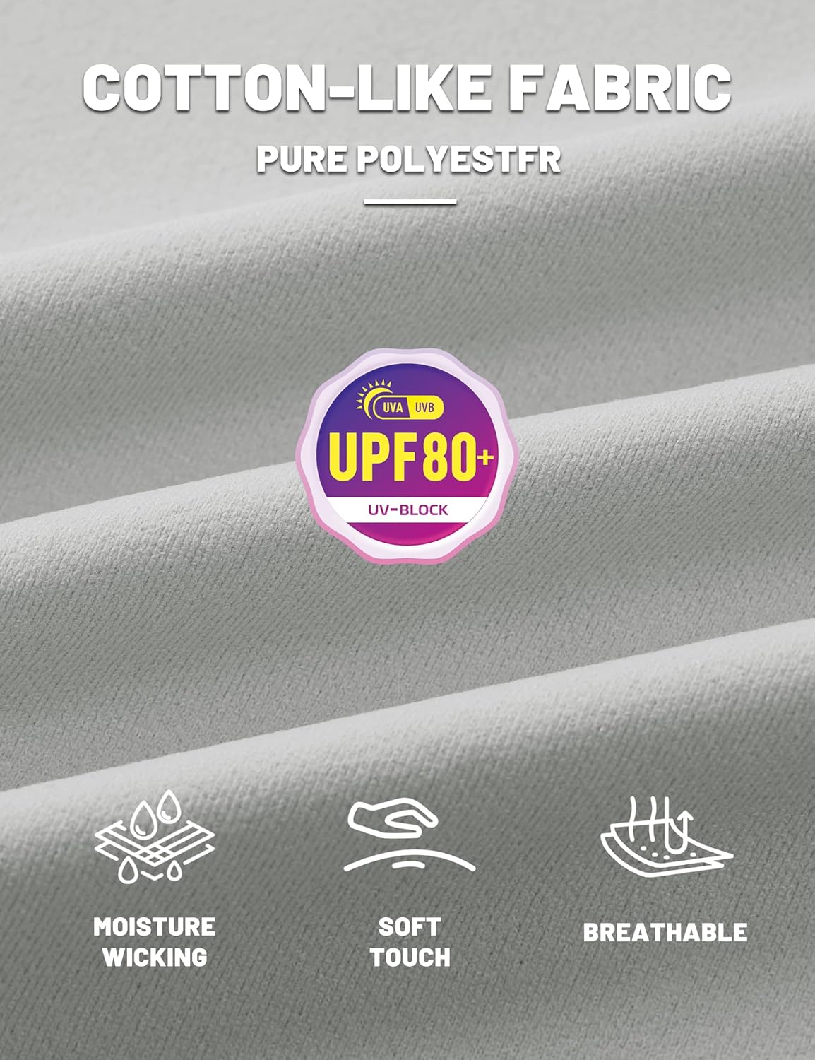 MAGNIVIT Men's Shirts Short Sleeve T-Shirt UPF 80+ UV Sun Protection Shirt Casual Soft Light Crew Neck Basic Tees - Image 5