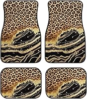 Vista 19 de Yewattles - Set de 4 alfombrillas para auto con estampado de rosa roja, delanteras y traseras, antideslizantes, ajuste universal para sedán