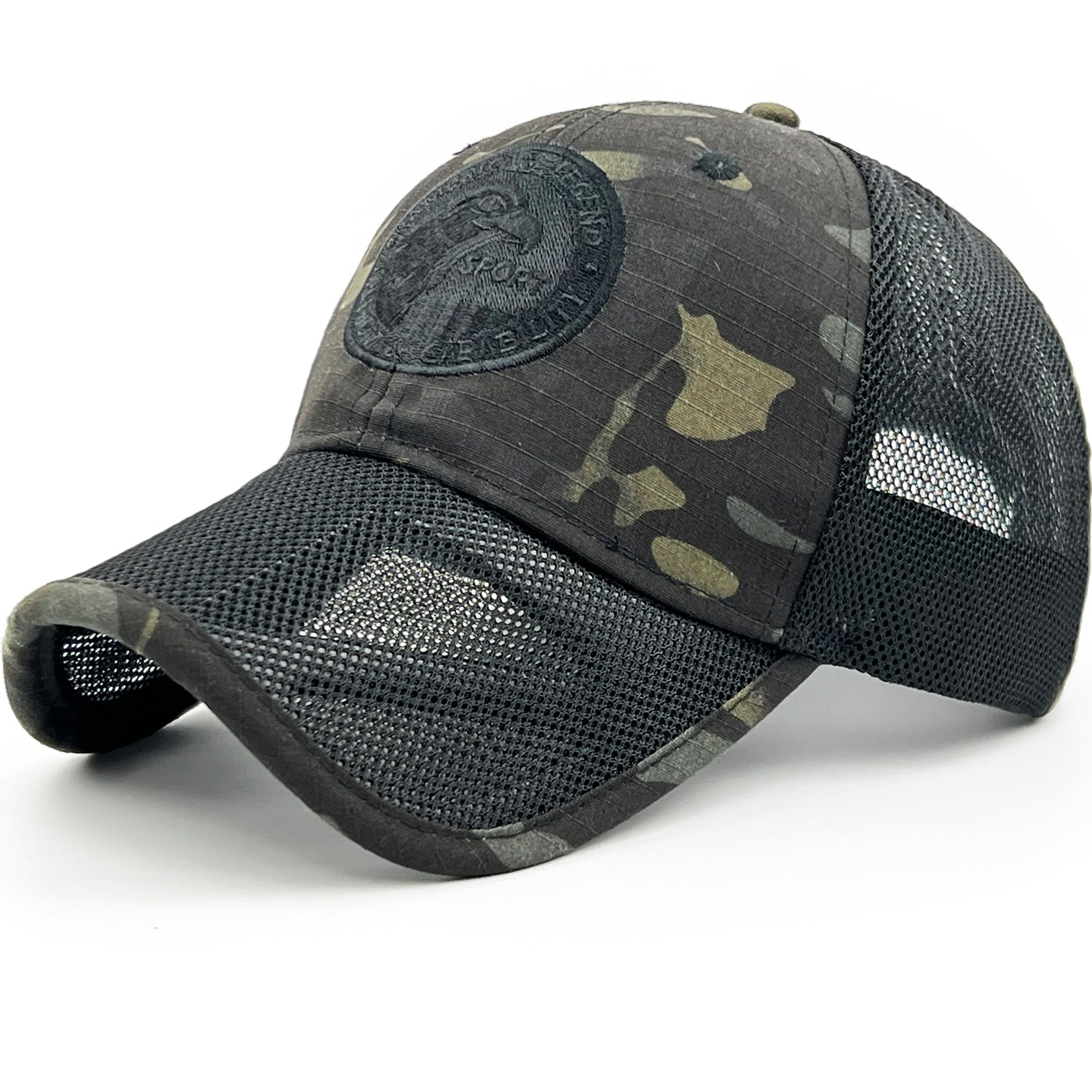 Loneshark Mens Camo Mesh Baseball Hat American Flag Usa Eagle