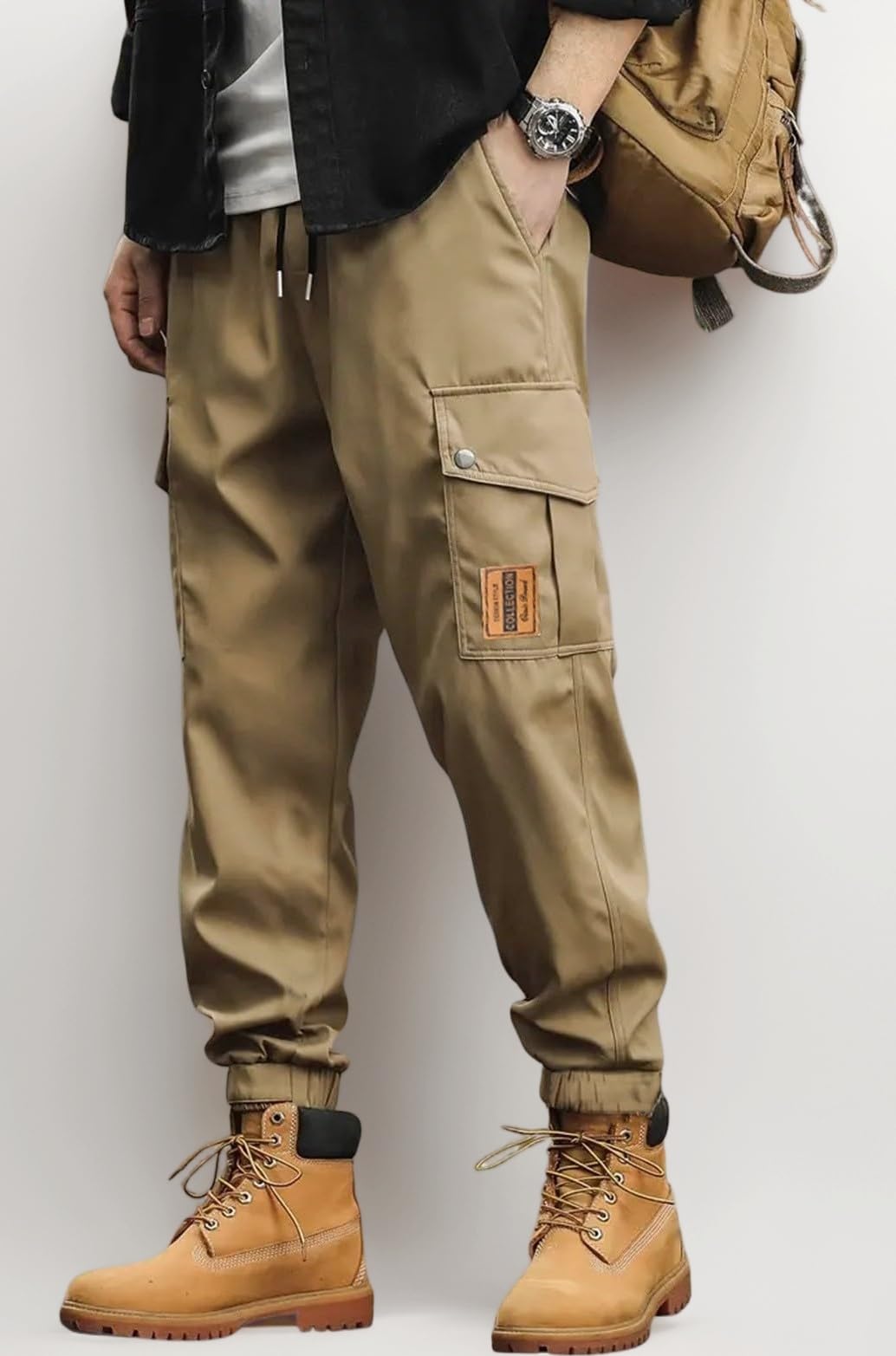 Lymio Cargo for Men || Cotton Cargo Pant || Drawstring Waist Pant (Also Available in Plus Sizes) (70-73)