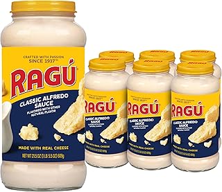 Ragu Classic Alfredo Pasta Sauce, Made with Real Cheese, 21.5 oz (Pack o...