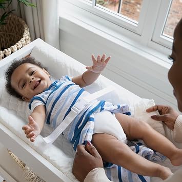 Summer by Ingenuity Contoured Changing Pad Includes Waterproof Changing Liner and Safety Fastening Strap with Quick-Release Buckle