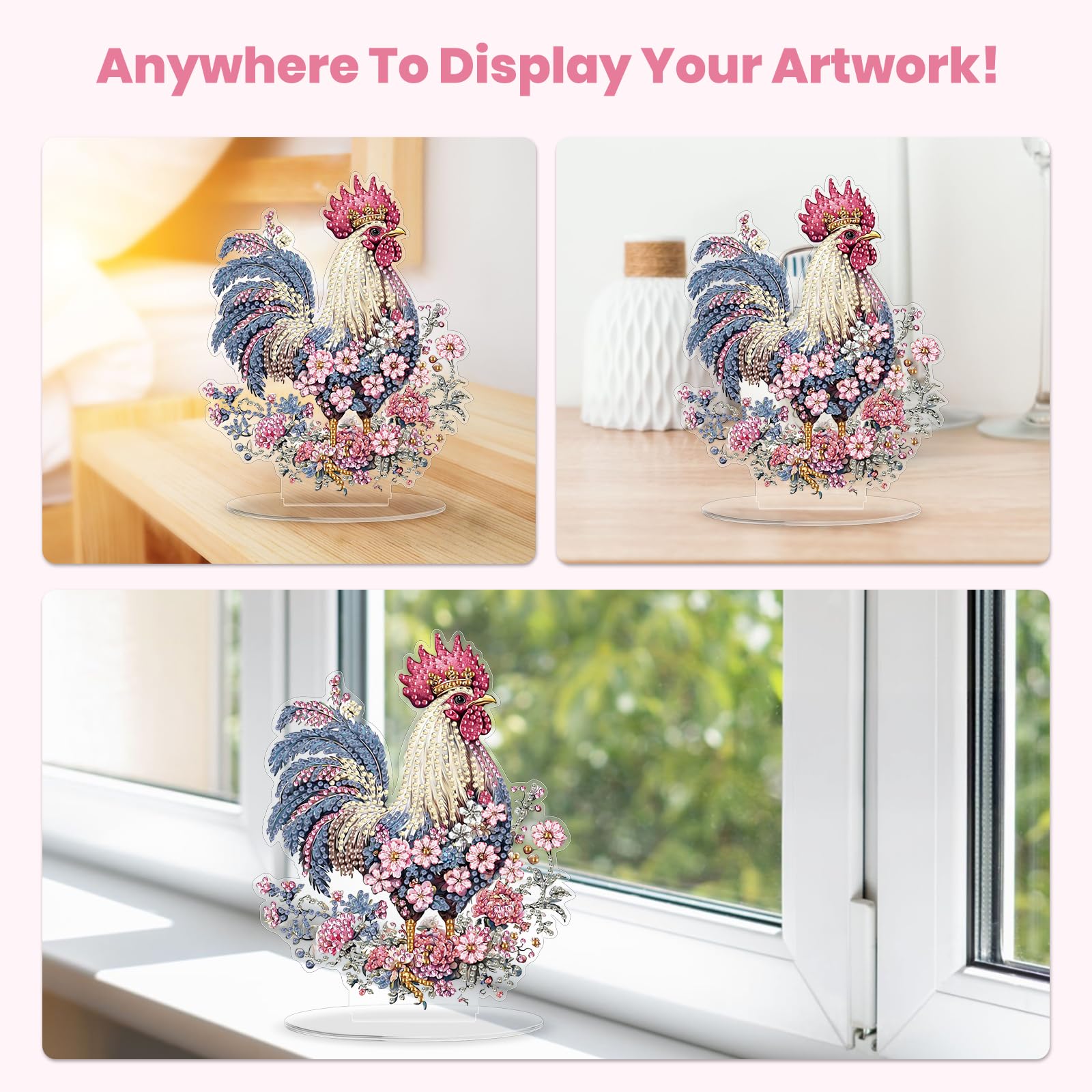 MOGTAA Chicken Diamond Art Desktop Ornaments - Image 3