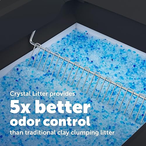 Miniatura 26 de PetSafe ScoopFree Crystal Pro Sistema de caja de arena para gatos autolimpiante, entrada frontal cerrada, control avanzado de olores, incluye 1