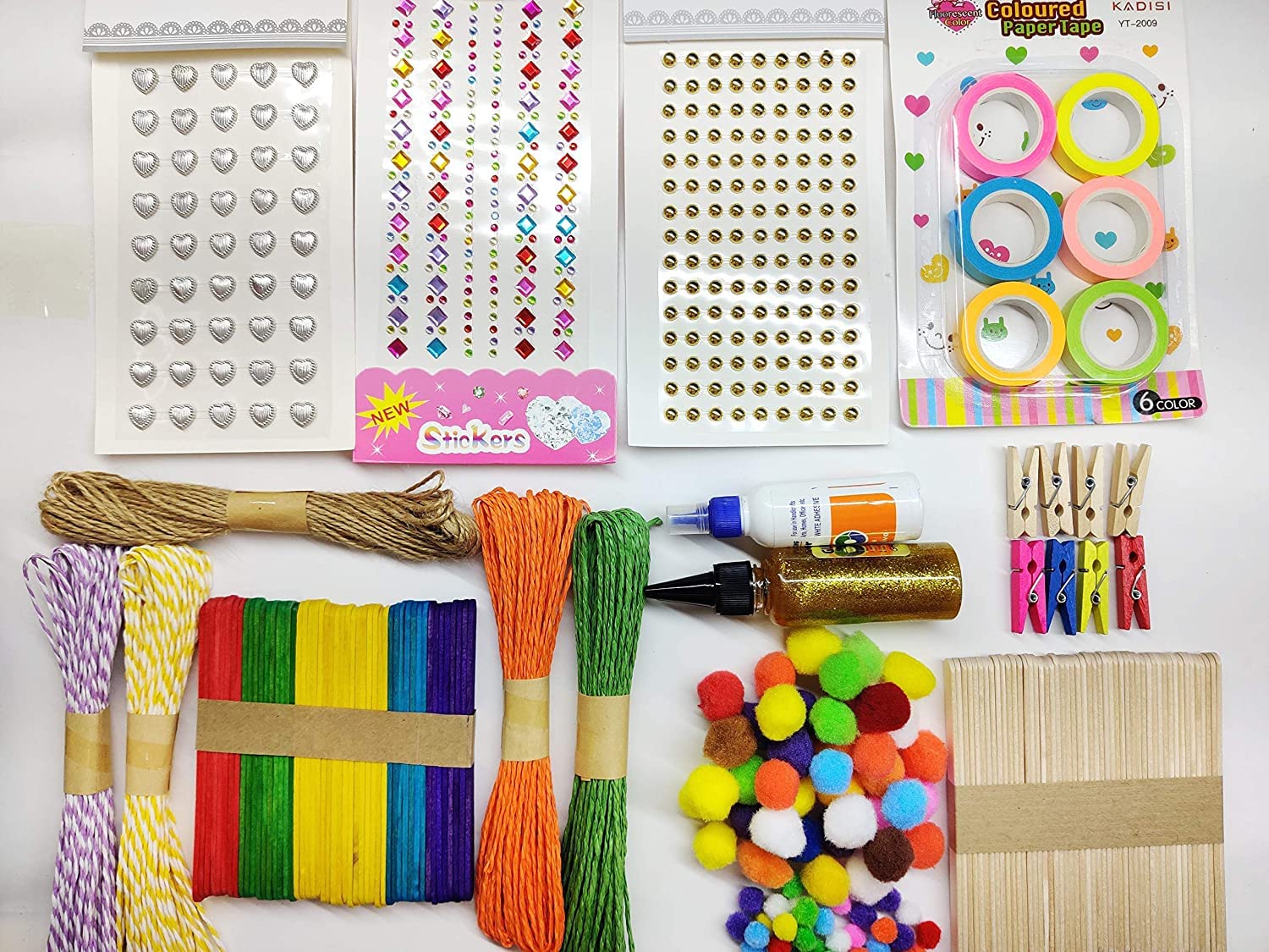 ikis DIY Art and Craft Kit Hobby Pack for Kids and Adults for Decoration and School Projects - Multicolour