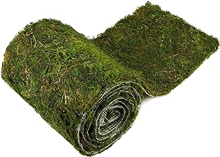 108'' x 12'' Moss Table Runner Green Dried Moss Sheet Roll for Crafts Preserved Moss Roll Mat for Wedding Party Woodland G...