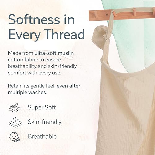 Vista 2 de Kiddycare Funda de lactancia, fundas de muselina de algodón para lactancia de privacidad, suave con la piel del bebé, fundas discretas