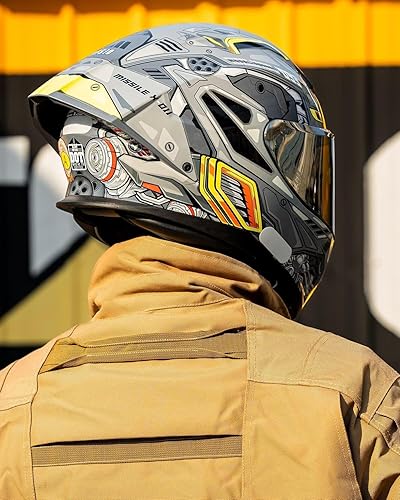 Miniatura 8 de ILM Cascos de motocicleta de cara completa para hombres y mujeres con Pinlock Powersports Street Racing Cascos para Motos DOT Modelo MF510