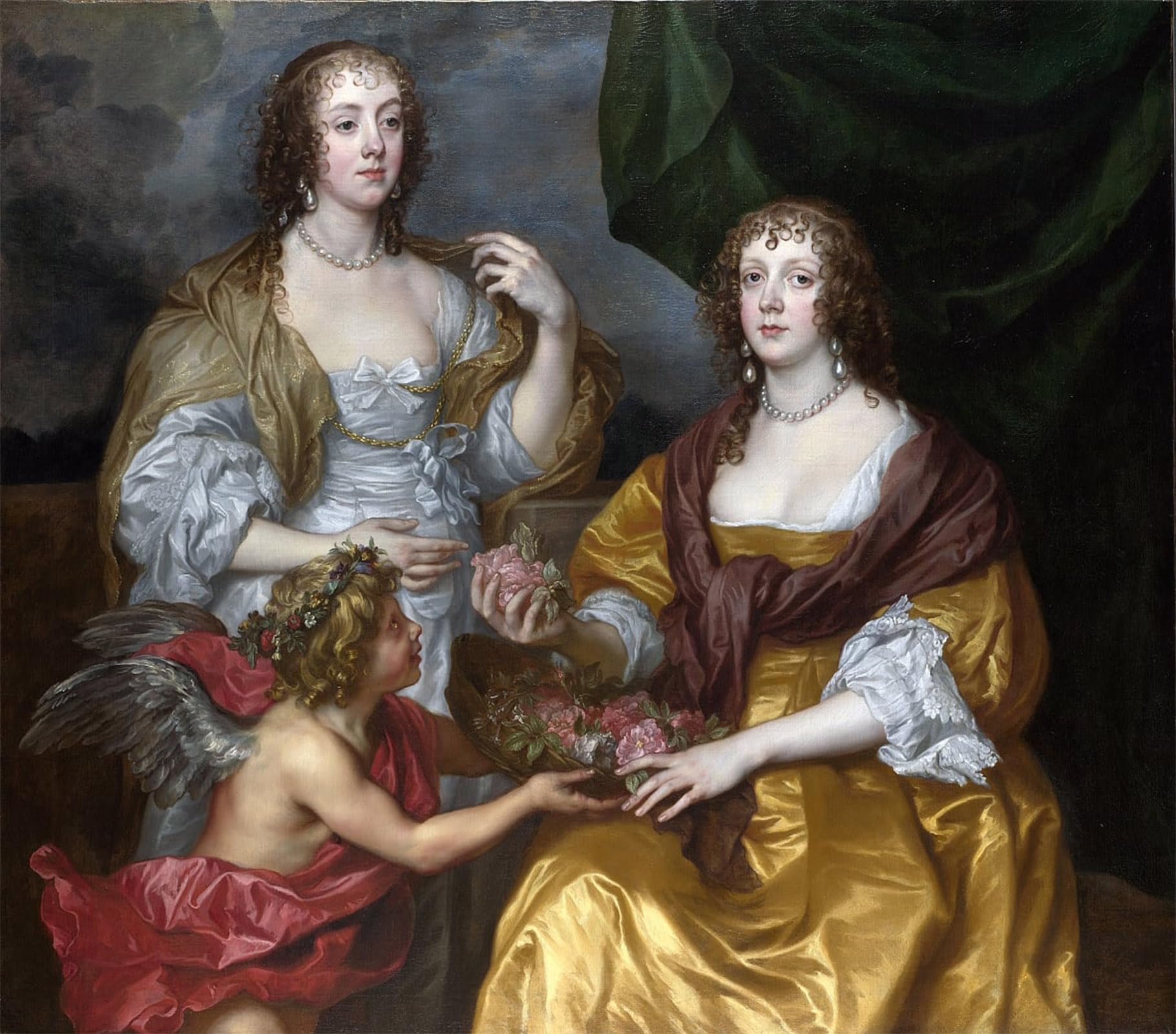 RZHRHJES Abstract Painting Poster Art Print Canvas Print Poster Ladies Elisabeth Thimble by Van Dyck Landscape Canvas Painting for Office Decor 60x90cm