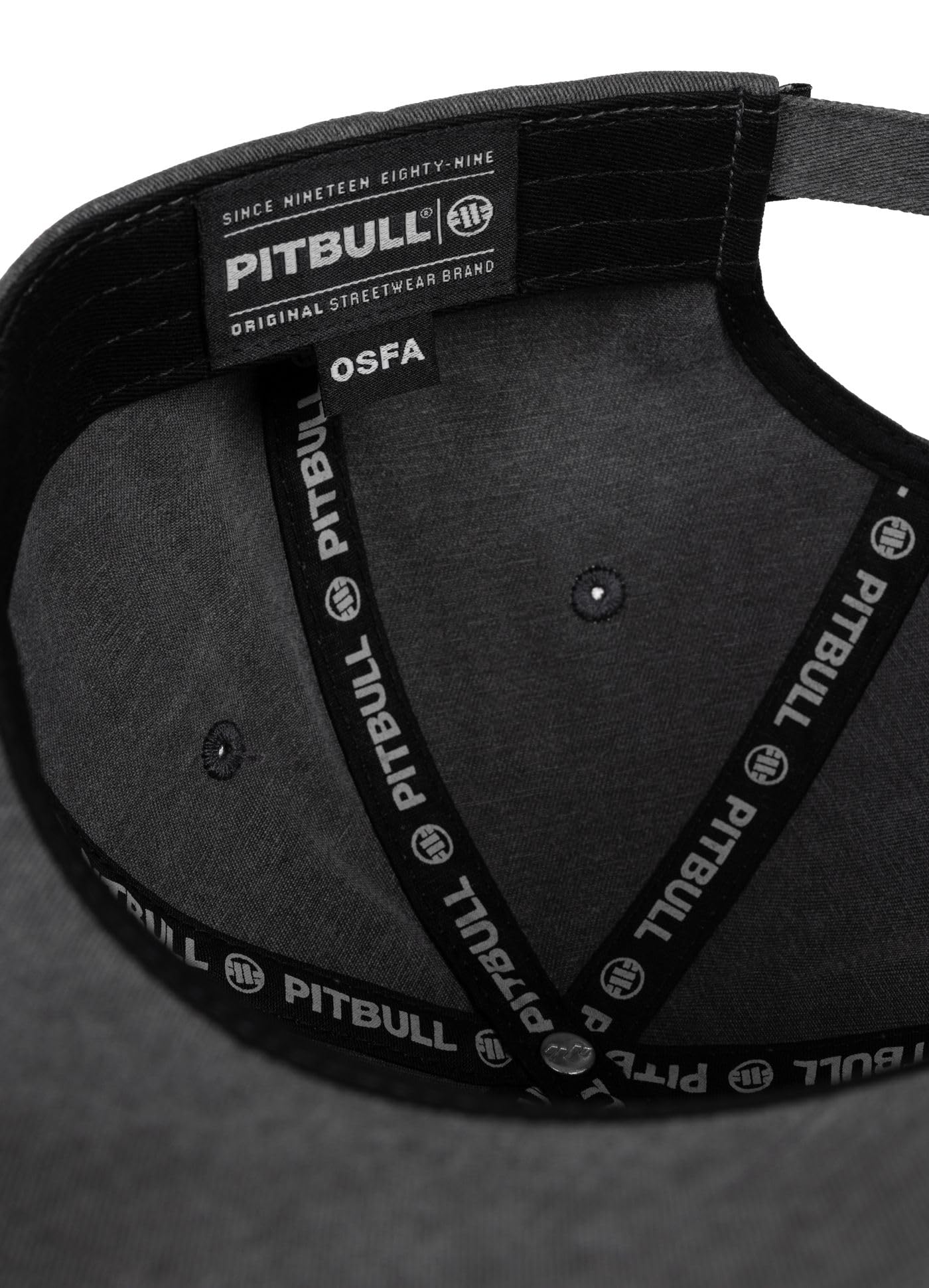 PITBULL Snapback Cap SAN Diego – Baseball Cap Herren Damen, verstellbare Kappe, gebogener Schirm, Baumwolle Cap, Streetwear Mütze, Unisex Freizeit