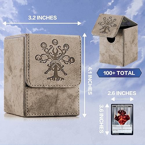 Miniatura 3 de PROMAXIBINDER MTG - Caja de cartas Commander, se adapta a más de 100 tarjetas de una sola funda, almacenamiento para cunas TCGMTG, cuero sintético