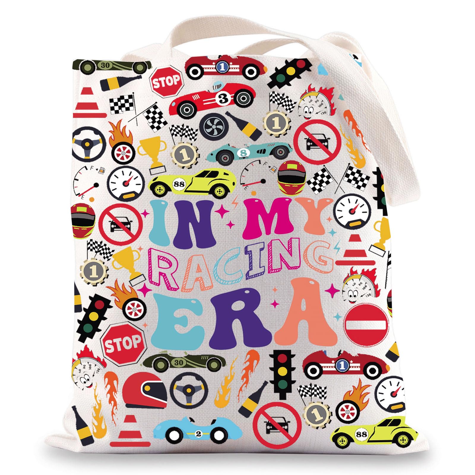 BWWKTOPDrag Racing Tote Bag Racing Driver Gift In My Racing Era Shoulder Bag Racing Merch (Racing Era)