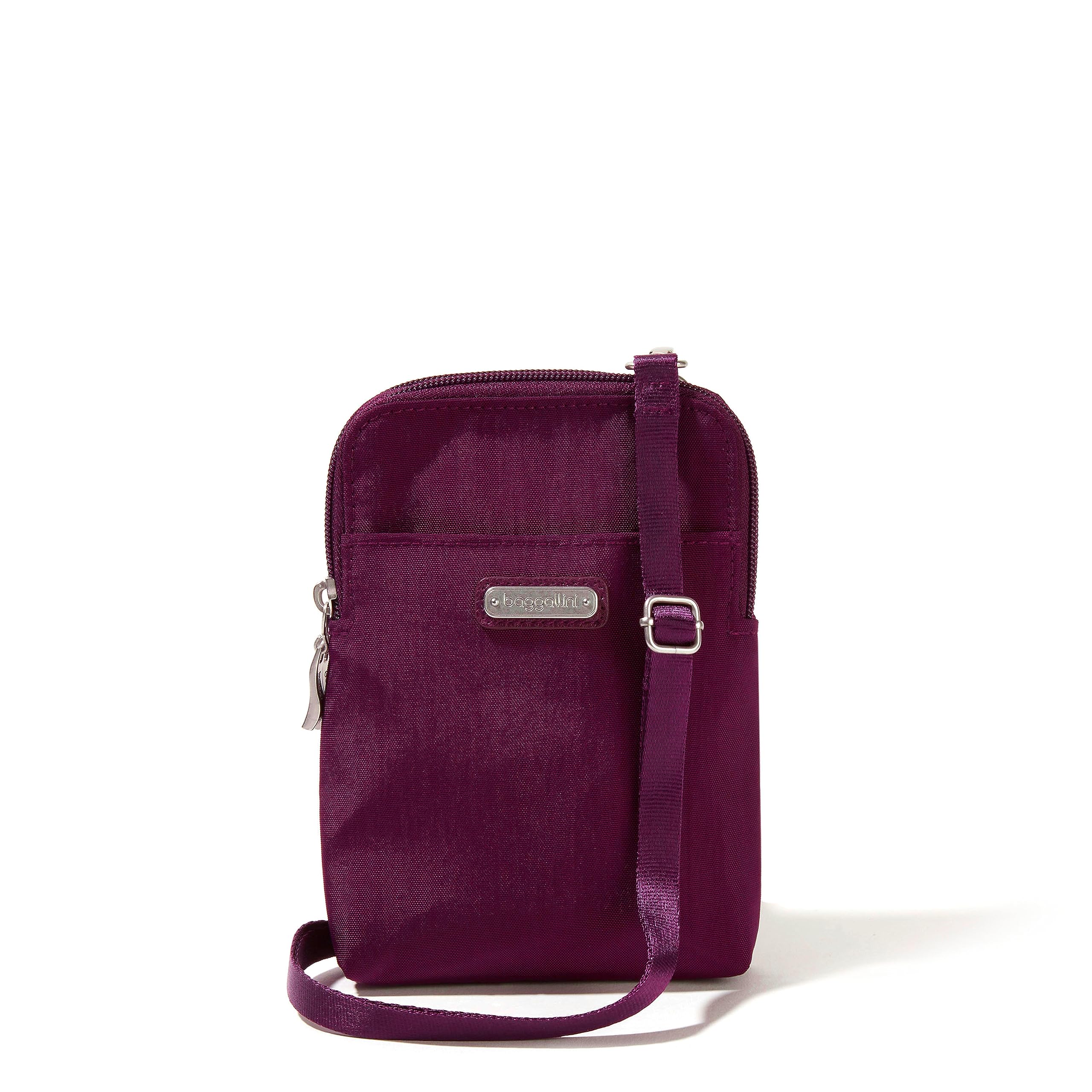 Baggallini Women's Take Two RFID Bryant Crossbody, Mulberry, Processing