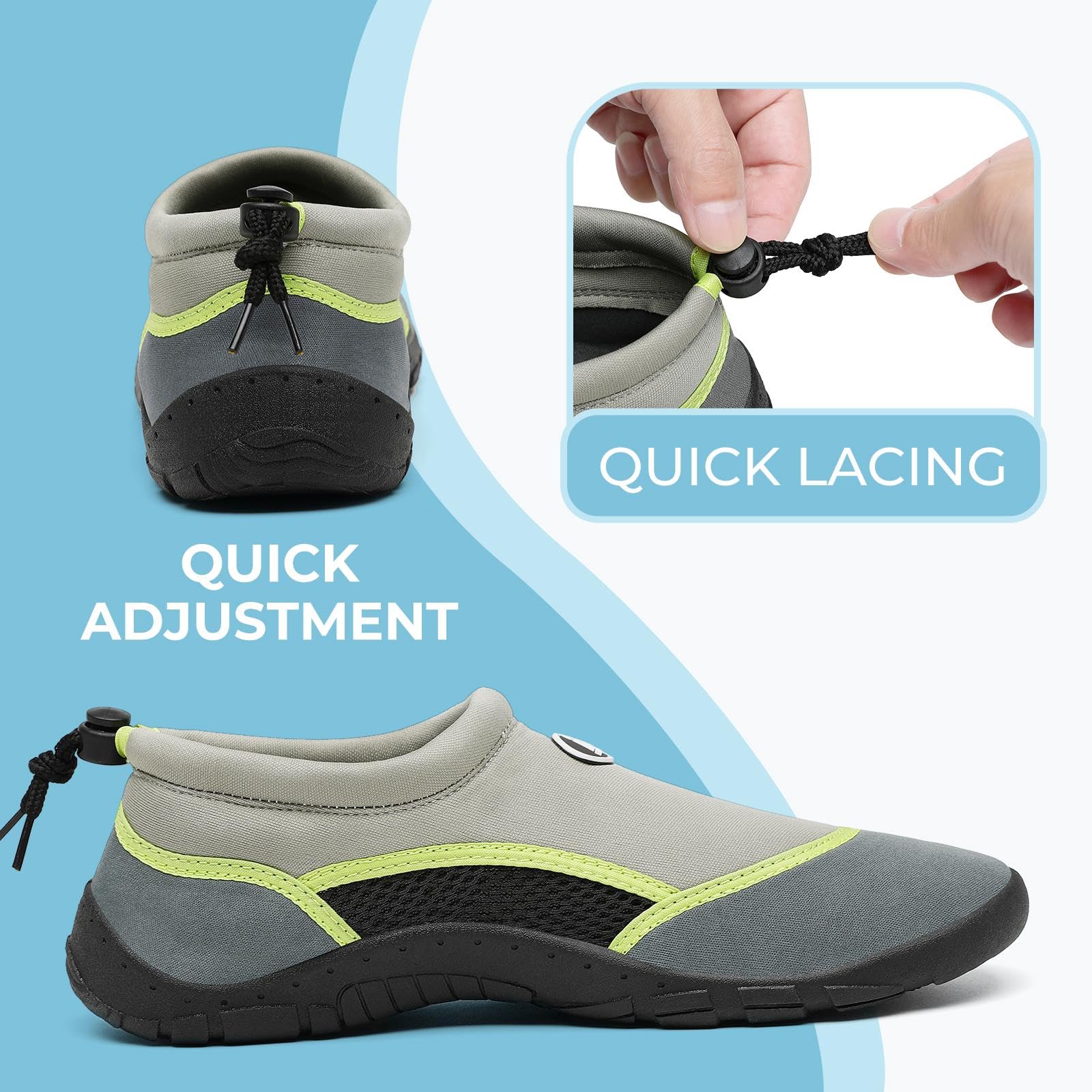 Mishansha Unisex Sport Acquatici Scarpe Donna Leggero Antiscivolo Scarpe da Surf Uomo Summer Immersione Scarpette per Beach Swim Yoga 36-46EU