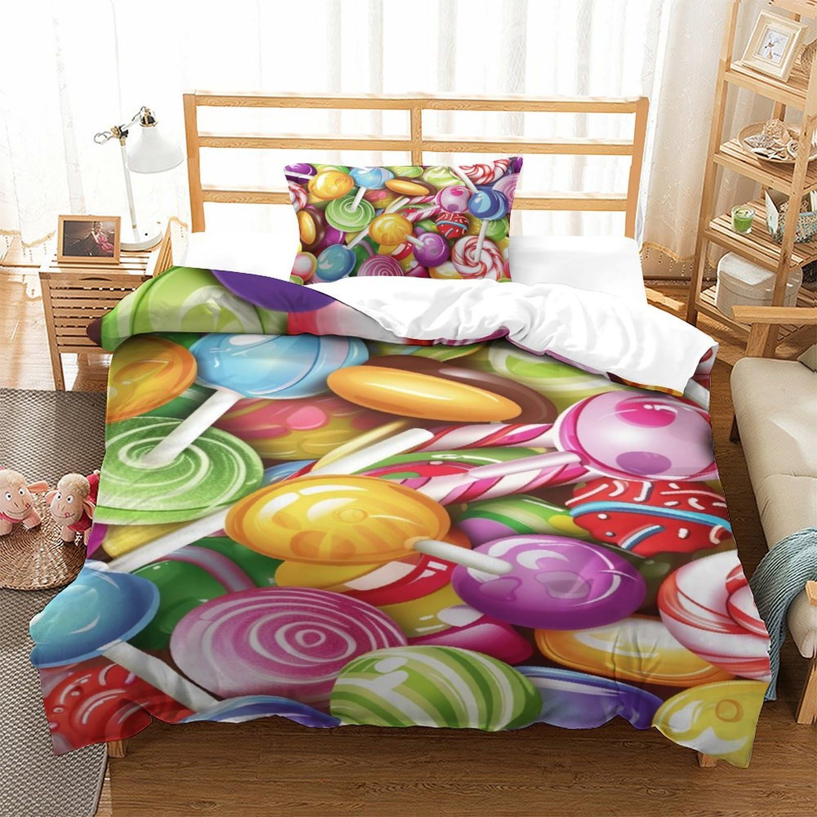 Housse de couette 3D fermeture éclair microclimat sain literie microfibre durable