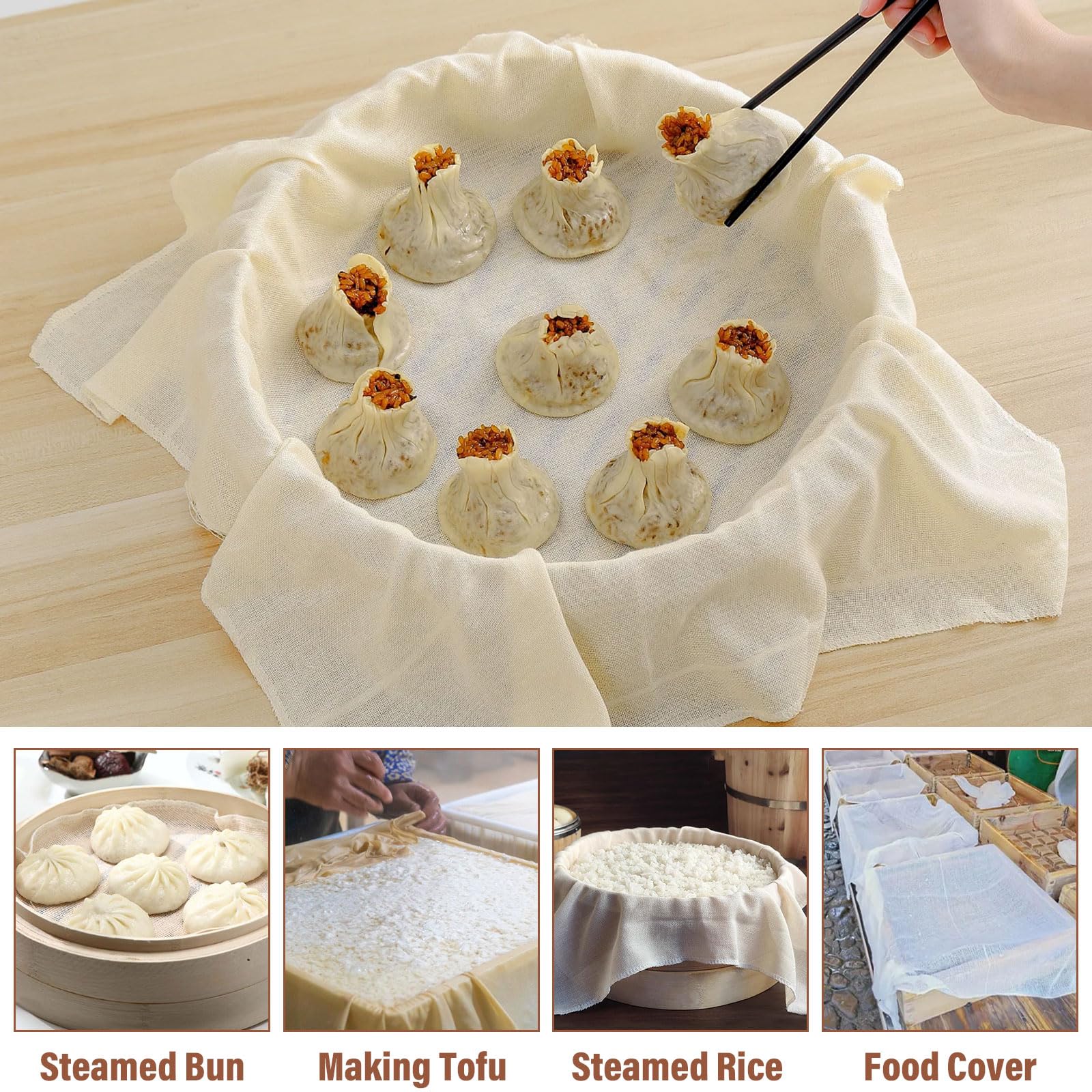 Sacchetti Filtro In Cotone WLLHYF - 4 Pezzi Riutilizzabili Per Latte Vegetale, Succi E Formaggio - Foto 7