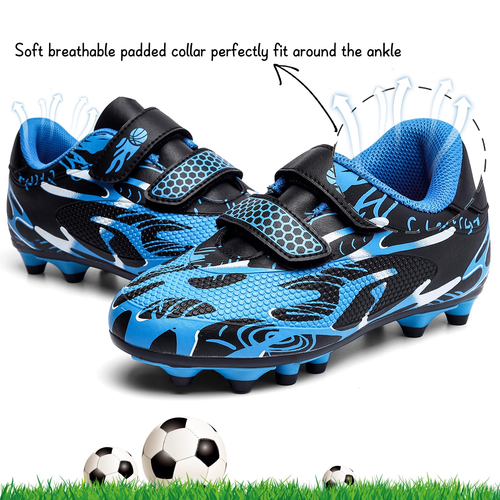 Unitysow Scarpe da Calcio Ragazzi Professionale All'aperto Sportivo Scarpe da Allenamento Bambini Teenager Scarpe Calcetto Spike Tacchetti