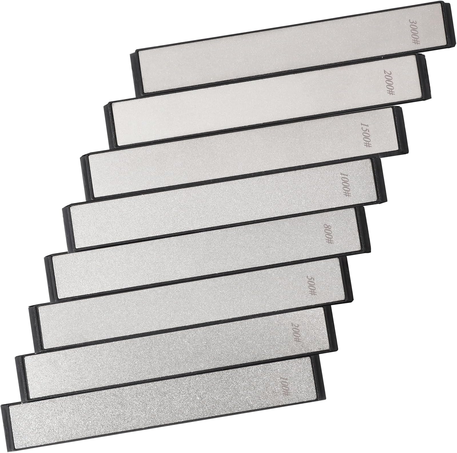 RUIXIN PRO 8pcs Diamond Knife Sharpening Stone for RUIXIN PRO RX-008 RX-009 Knife Sharpener Fixed Angle Kit Professional Whetstone Set with Base: 100/200/500/800/1000/1500/2000/3000 Grit