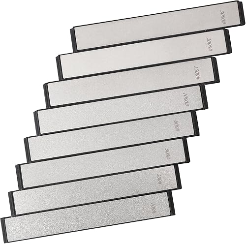 RUIXIN PRO - Juego de 8 piedras de afilar cuchillos de diamante para RUIXIN PRO RX-008 RX-009, kit de ángulo fijo, juego de piedra de afilar