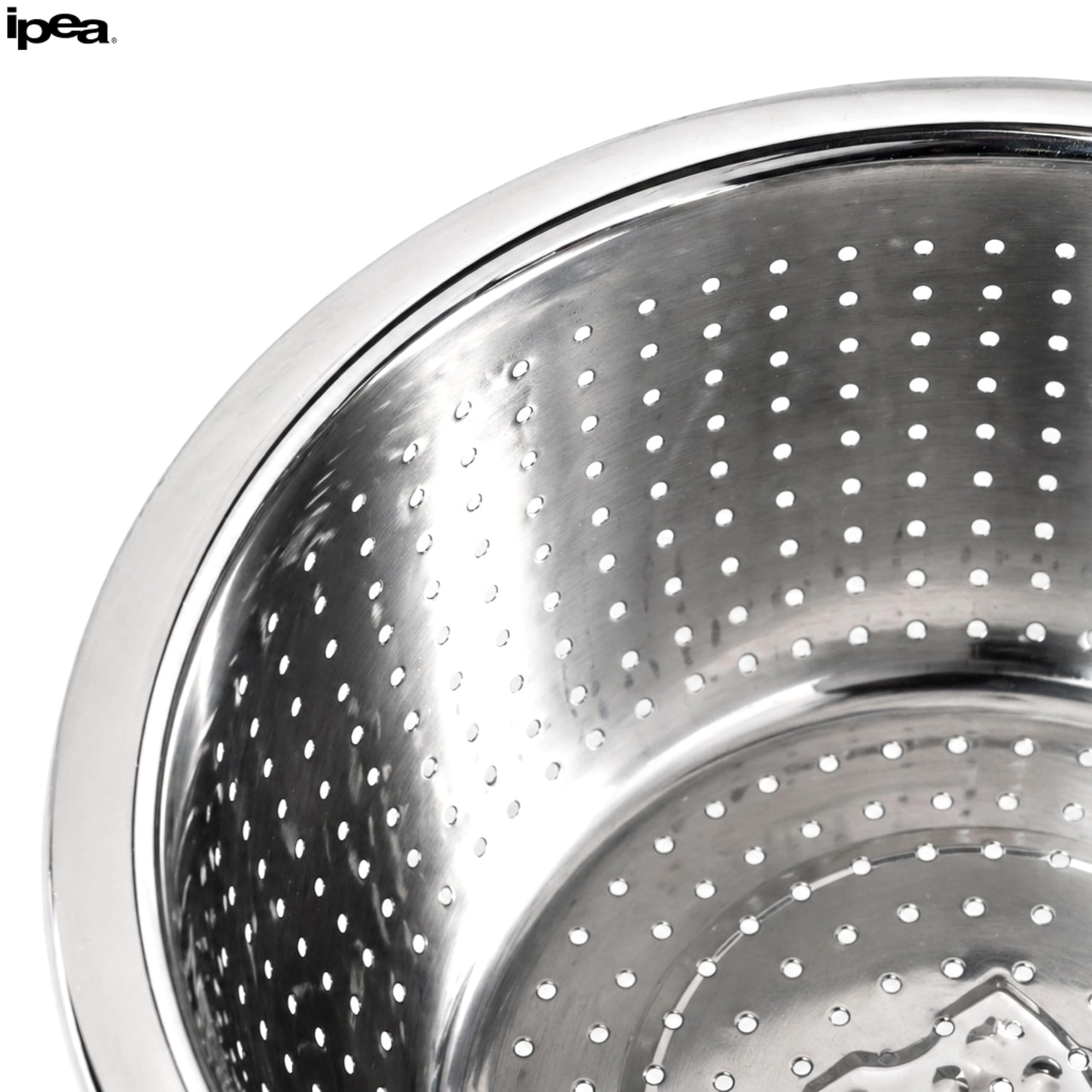 Scolapasta 24 cm Acciaio Inox Professionale - Colapasta per Pasta e Verdura - Lavastoviglie