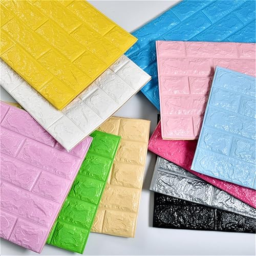 Miniatura 3 de LKXHaryela 27,56 x 11,81 pulgadas 3D autoadhesivo ladrillo papel pintado impermeable espuma despegar y pegar paneles de pared para TV sala de estar