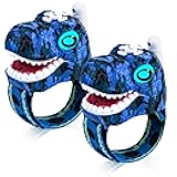 Dinosaur Walkie Talkies for Kids - 2 Way Radios Toys for Boys & Girls Ages 3-12 - Long Range, 3 Channels - Outdoor Adventure, Camping, Hiking Gifts Birthday Gifts (Blue)
