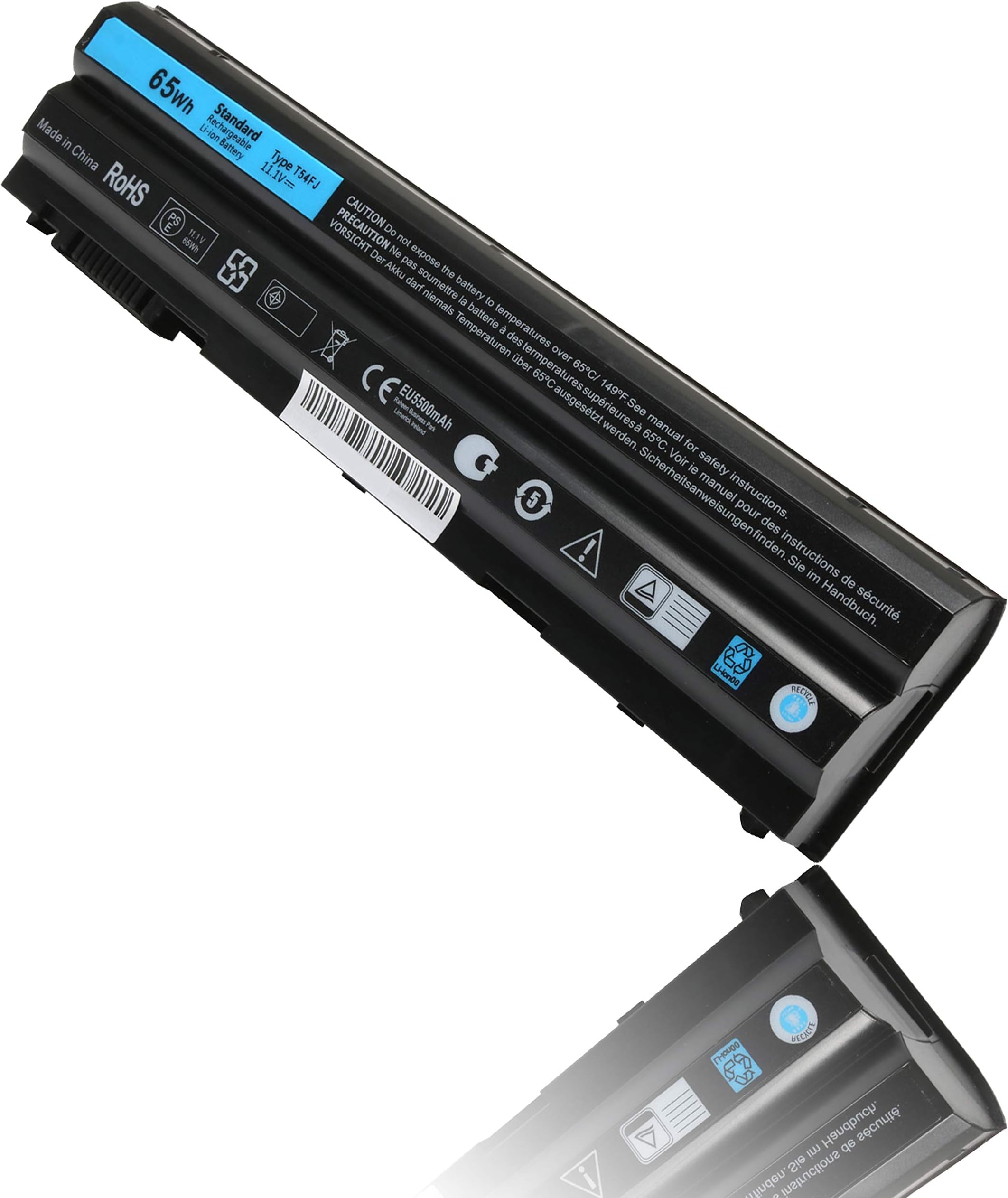 65WH Laptop Battery Replacement for Dell Latitude E6420 E6520 E5420 E5430 E5520 E5530 E6530 E6430 ATG Fit P/N:T54FJ DHT0W 451-1197 2P2MJ 312-1163 7FJ92 HCJWT 312-1325 312-1165