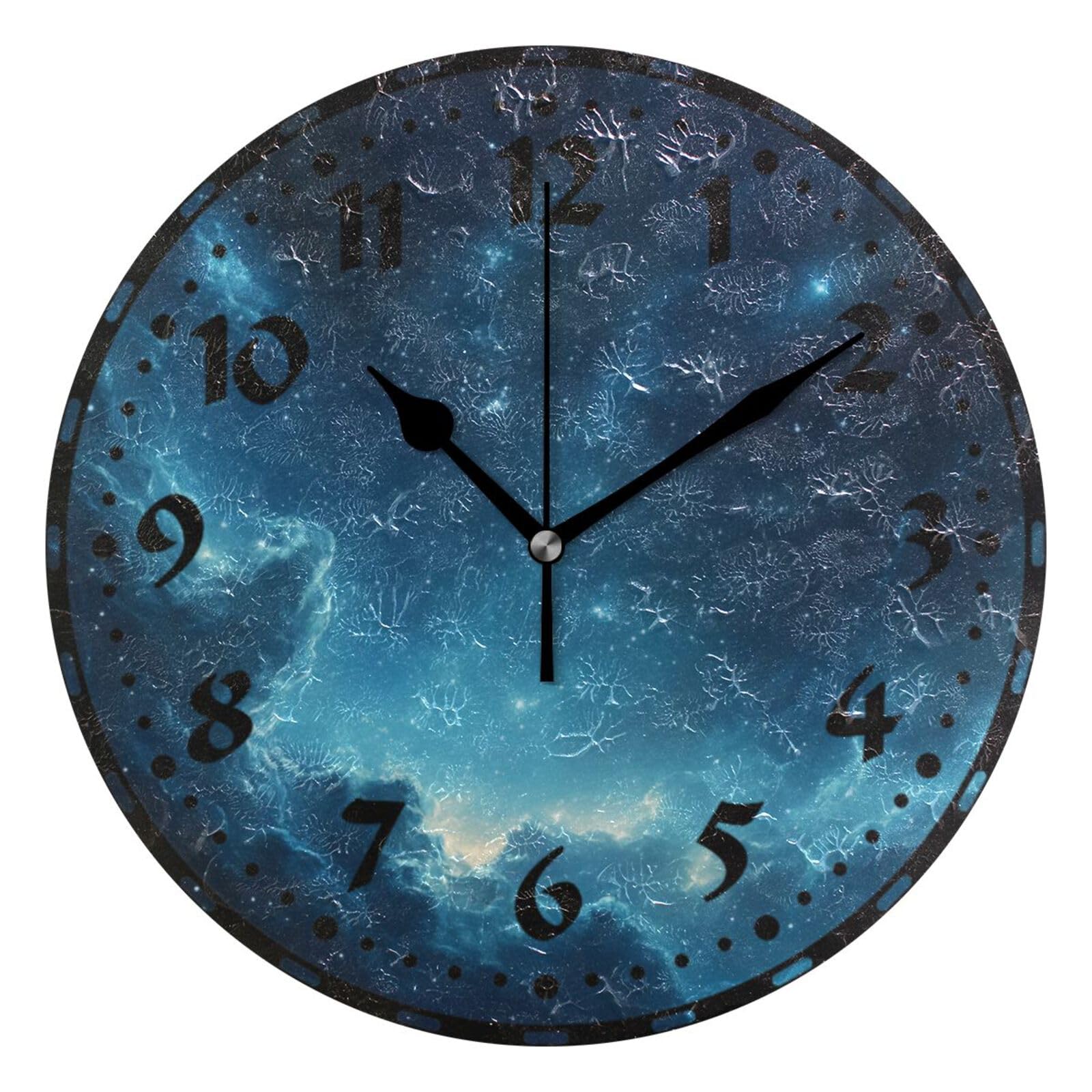 Amazon.com: Msyxl Starry Sky Texture Wall Clock, Silent Non