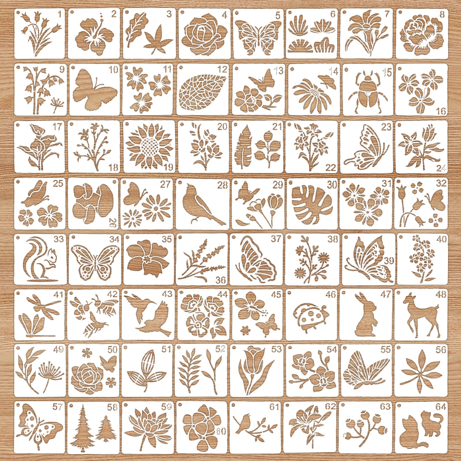 Stencil riutilizzabili per pittura su legno, 16 pezzi, 15 cm, geometria, quadrifoglio, stelle ondulate, stencil per disegno, scrapbooking, forniture