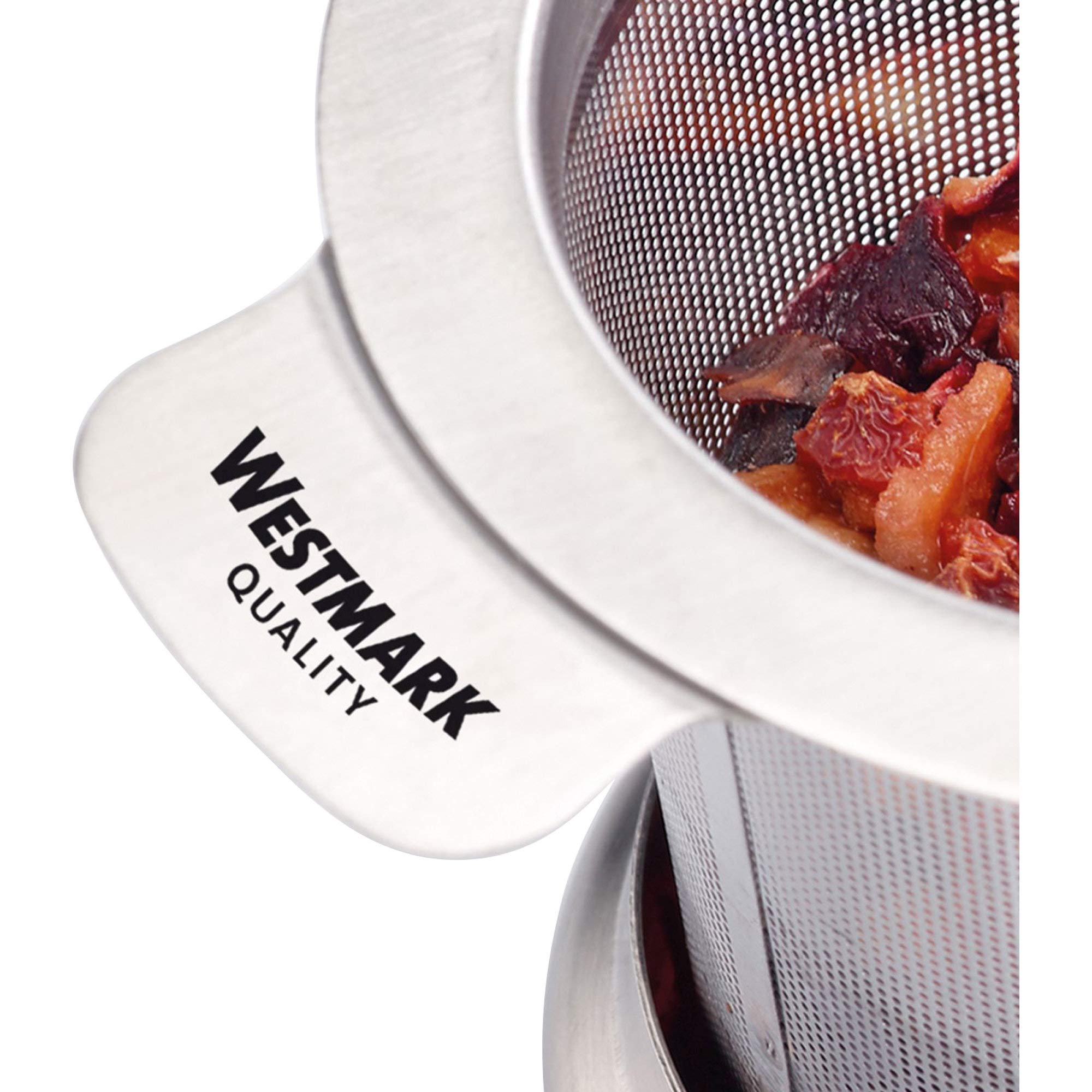 Westmark Filtro permanente / filtro de té / escurridor de acero inoxidable, Con tapa, Teatime, Acero inoxidable 18/8, 7,5 x 9,5 cm, 15762260
