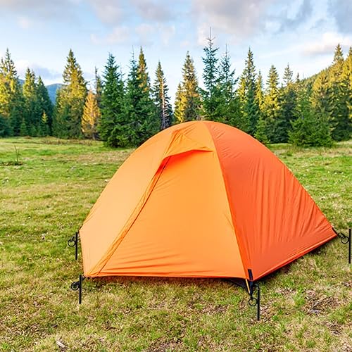 Miniatura 5 de ZOOFOX Paquete de 12 anclajes de tierra negros de 17 pulgadas, estacas de acero resistente con bucle, estacas reutilizables para tienda de campaña