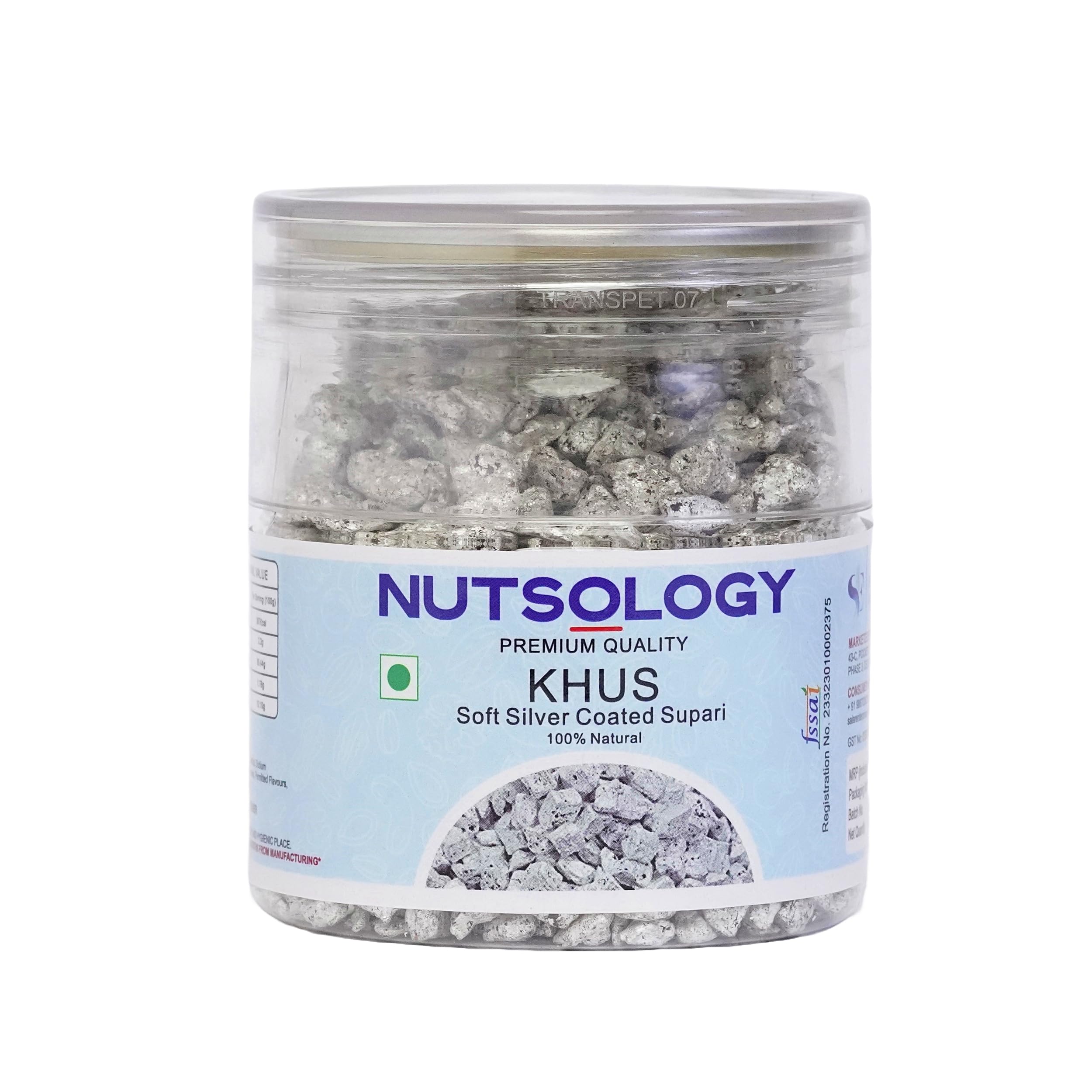 Nutsology Khus Soft Silver Coated Supari | 150gm | PET Jar Pack | Khus Flavour (B0CTF58Z6J) Amazon Price History, Amazon Price Tracker