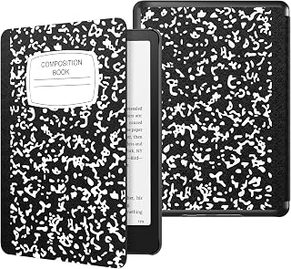 MoKo Case for All-New 7" Kindle Paperwhite 12th Gen 2024&Kindle Colorsoft Signature Edition 2024,Lightweight PU Protective Shell Cover with Auto Wake/Sleep for Kindle Paperwhite 2024, Notebook Black