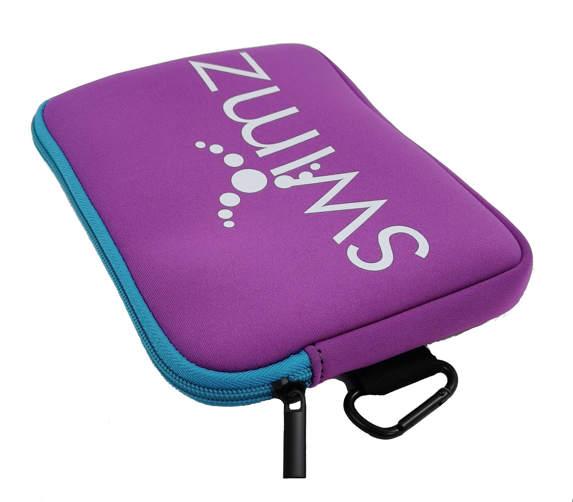 Swimz Large protective Neoprene Goggle storage Pouch (Purple/Blue/White), Purple / Blue / White - Image 3